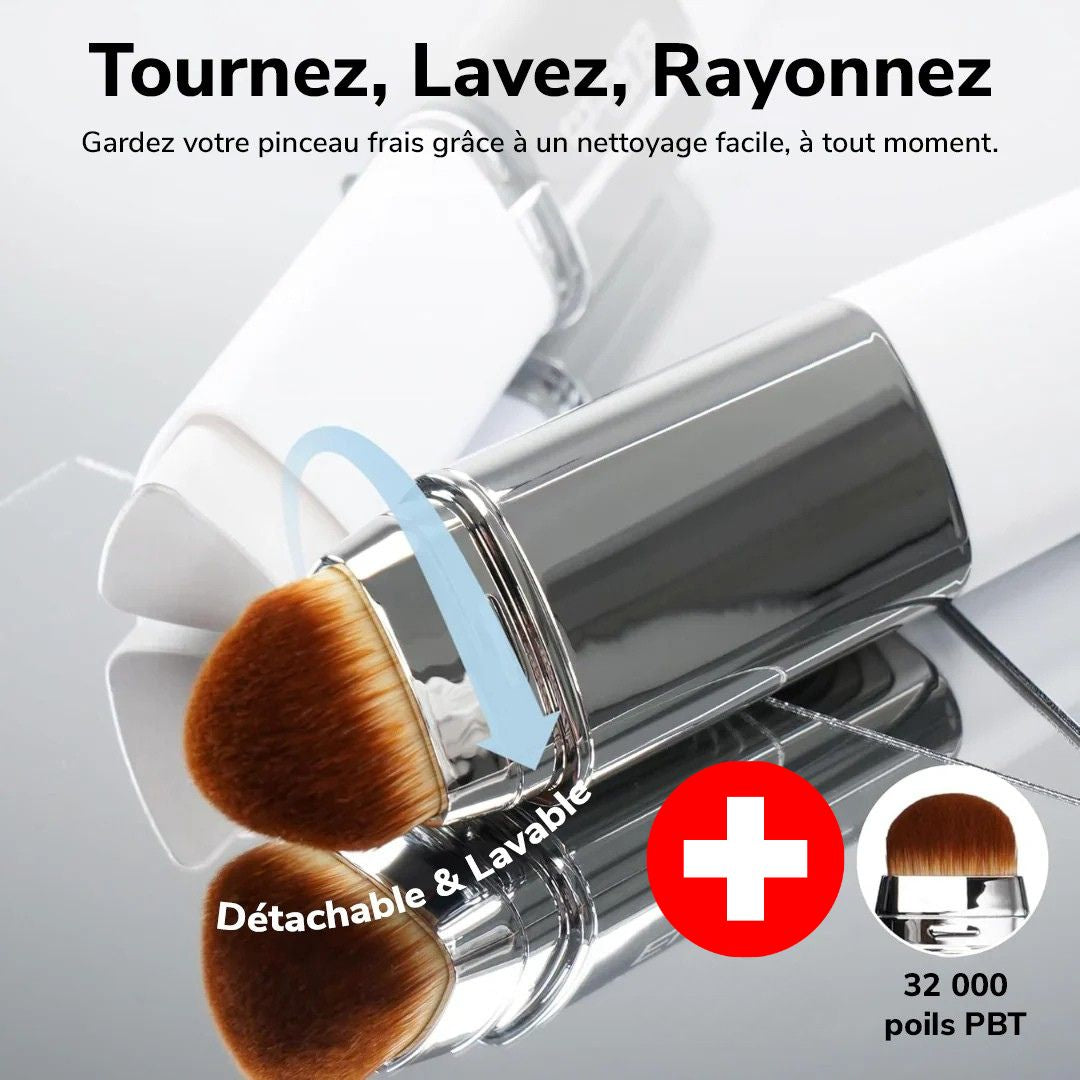 Fond de teint 2-en-1 avec pinceau intégré