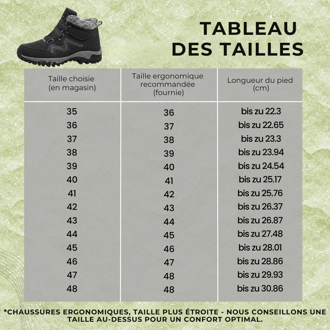 Chaussures Hiver Confort - Ergonomiques et Antidérapantes