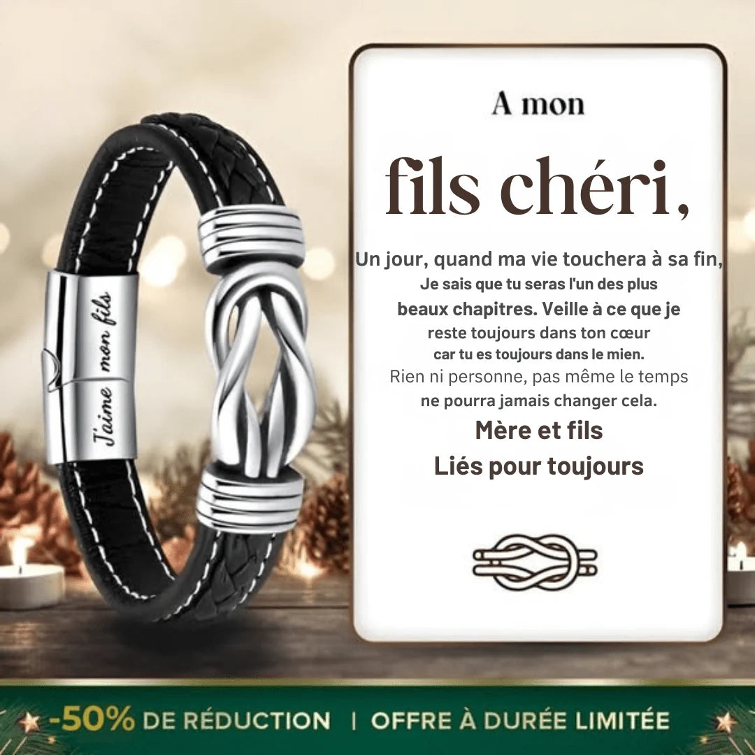 Bracelet Infini™ – Un Lien Éternel entre Mère et Fils