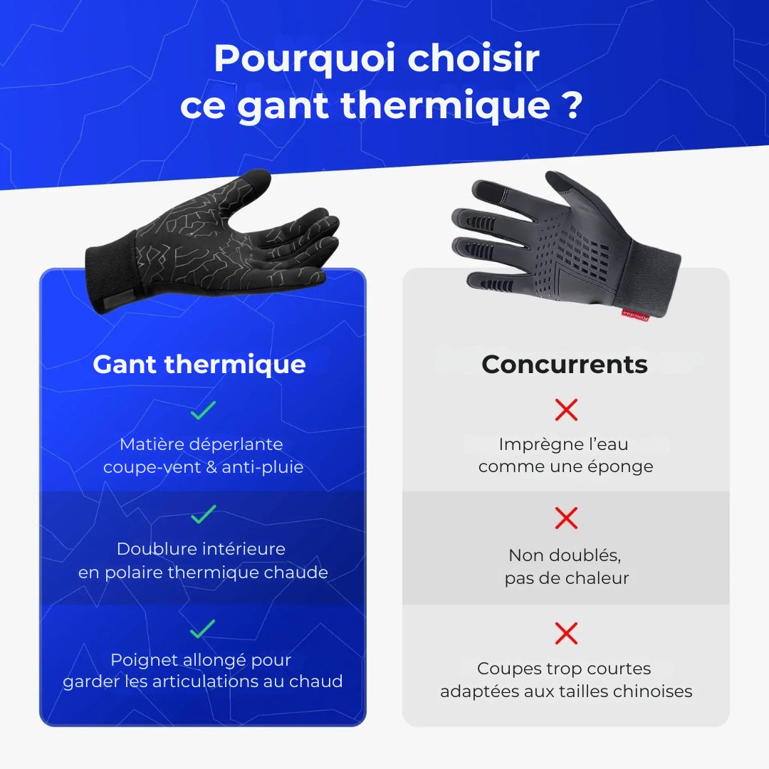 Gants Thermiques Tactiles 2.0 – Confort et Protection pour l'Hiver